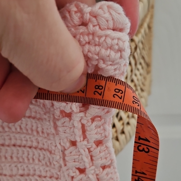 Pink Cotton Crochet Tank And Shorts With Beads - Picture 4 of 10